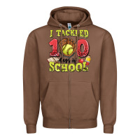 Chestnut i tackled days of school softball Zipper Hoodie - LillyAllenDesigns