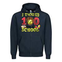 Navy i tackled days of school softball Zipper Hoodie - LillyAllenDesigns