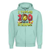 Seafoam i tackled days of school softball Zipper Hoodie - LillyAllenDesigns