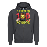 Smoke i tackled days of school softball Zipper Hoodie - LillyAllenDesigns