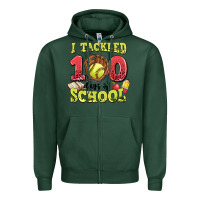 Sports Green i tackled days of school softball Zipper Hoodie - LillyAllenDesigns