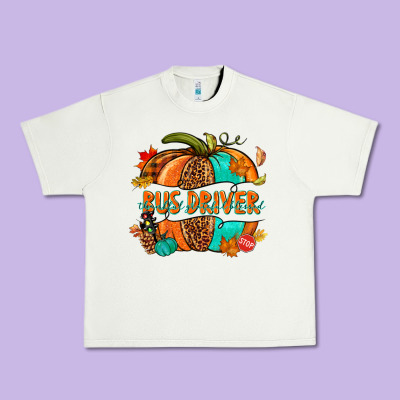 Bus Driver Pumpkin Urban Heavy Tee Designed By Nancycooperartshop