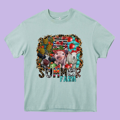Summer Farm Heavy Core Tee Designed By Sublimationcraftshop