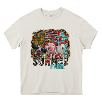 Cream summer farm Heavy Core Tee - SublimationCraftShop