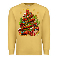 Antique Gold Christmas Feliz Navidad sombrero tree Premium Sweatshirt - NancyCooperArtShop