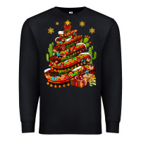 Black Christmas Feliz Navidad sombrero tree Premium Sweatshirt - NancyCooperArtShop