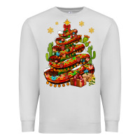 Dove Grey Christmas Feliz Navidad sombrero tree Premium Sweatshirt - NancyCooperArtShop