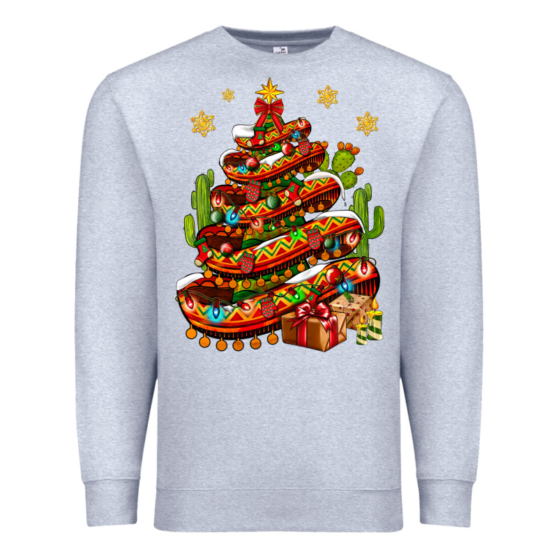 Christmas Feliz Navidad Sombrero Tree Premium Sweatshirt by NancyCooperArtShop | Teevron