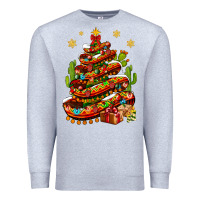 Heather Grey Christmas Feliz Navidad sombrero tree Premium Sweatshirt - NancyCooperArtShop