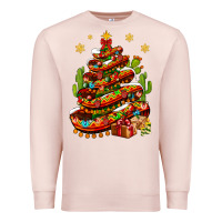Pale Pink Christmas Feliz Navidad sombrero tree Premium Sweatshirt - NancyCooperArtShop
