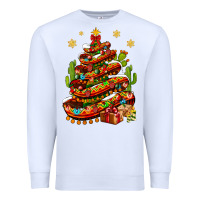 White Christmas Feliz Navidad sombrero tree Premium Sweatshirt - NancyCooperArtShop