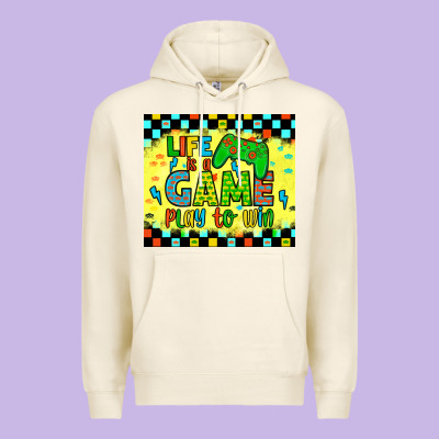 Life Is A Game Play To Win Premium Hoodie Designed By Jahusdesignshop