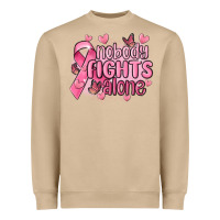 Mushroom nobody fights alone cancer Heavyweight Sweatshirt - MaliasSmallBusiness