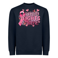 Navy nobody fights alone cancer Heavyweight Sweatshirt - MaliasSmallBusiness