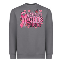 Nobody Fights Alone Cancer Heavyweight Sweatshirt | Teevron