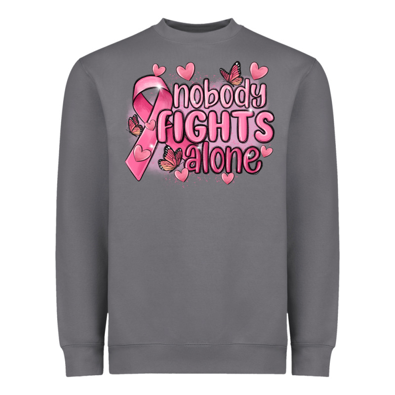 Nobody Fights Alone Cancer Heavyweight Sweatshirt by MaliasSmallBusiness | Teevron
