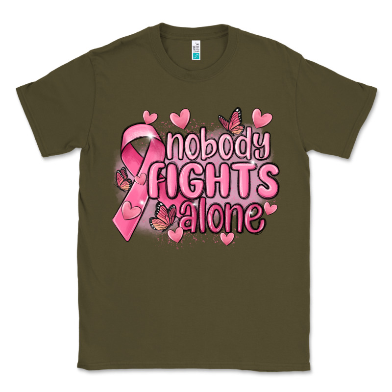 Nobody Fights Alone Cancer Classic Tee by MaliasSmallBusiness | Teevron