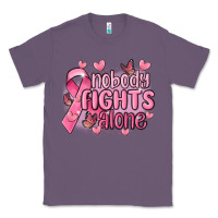Lavender nobody fights alone cancer Classic Tee - MaliasSmallBusiness
