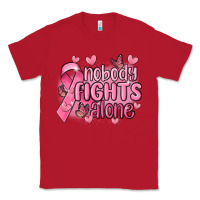 Red nobody fights alone cancer Classic Tee - MaliasSmallBusiness