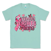 Seafoam nobody fights alone cancer Classic Tee - MaliasSmallBusiness