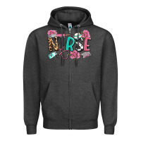 Charcoal Heather nurse Zipper Hoodie - LillyAllenDesigns