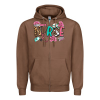 Chestnut nurse Zipper Hoodie - LillyAllenDesigns