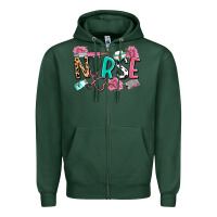 Sports Green nurse Zipper Hoodie - LillyAllenDesigns