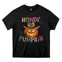 Black howdy pumpkin Heavy Core Tee - CowhideDigitalArt