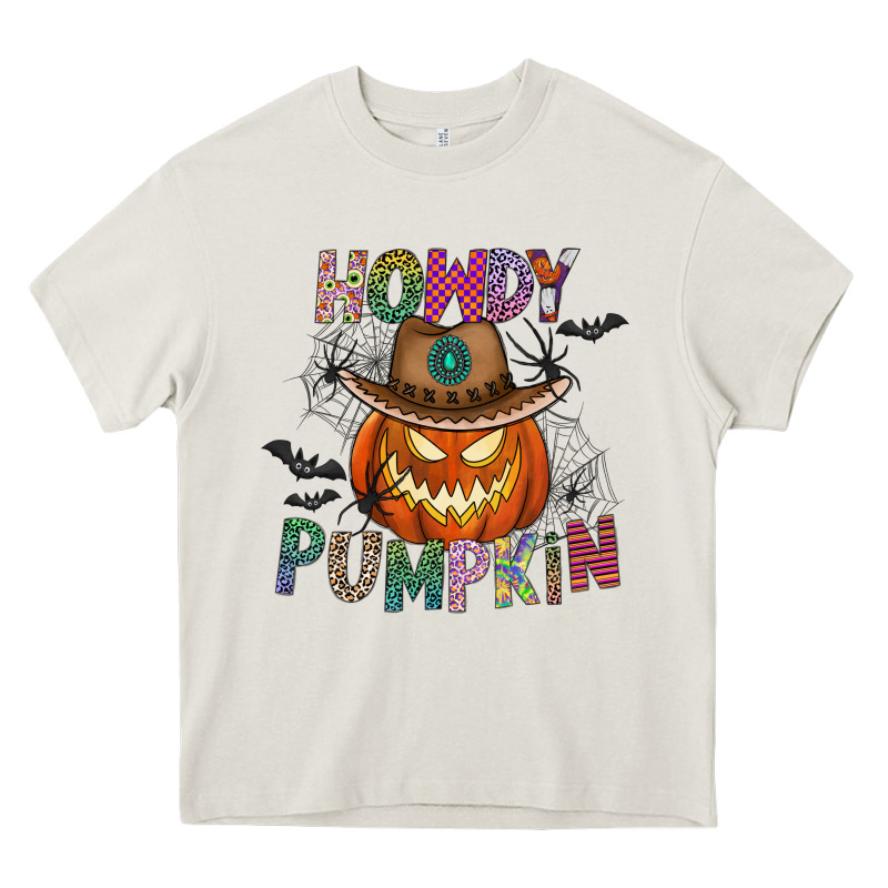 Howdy Pumpkin Heavy Core Tee by CowhideDigitalArt | Teevron