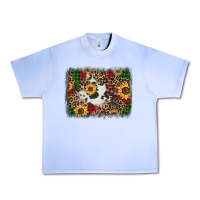 Grape Ice distressed christmas sunflowers leopard cowhide background Urban Heavy Tee - Jasminsmagicworld