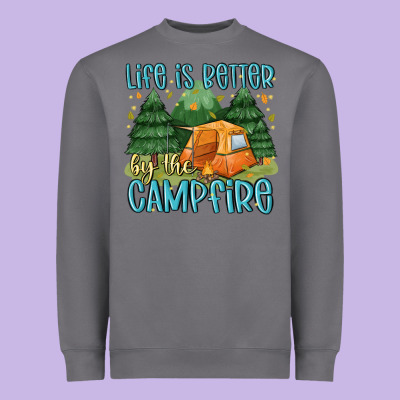 Life Is Better By The Camp Fire Heavyweight Sweatshirt Designed By Maliassmallbusiness