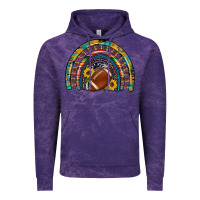 Cloud Purple football rainbow Vintage Hoodie - Artiststas