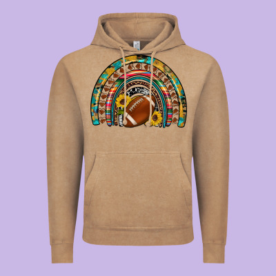 Football Rainbow Vintage Hoodie Designed By Artiststas