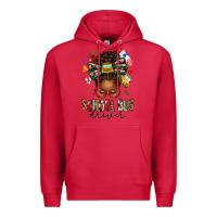 Cardinal school bus driver afro messy bun Premium Hoodie - texasbilliewilder