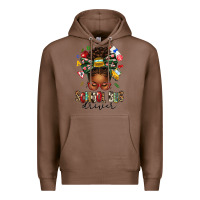 Chestnut school bus driver afro messy bun Premium Hoodie - texasbilliewilder