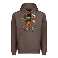 Coffee school bus driver afro messy bun Premium Hoodie - texasbilliewilder