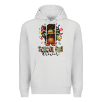 Dove Grey school bus driver afro messy bun Premium Hoodie - texasbilliewilder