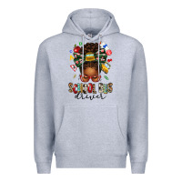 Heather Grey school bus driver afro messy bun Premium Hoodie - texasbilliewilder