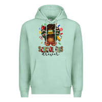 Seafoam school bus driver afro messy bun Premium Hoodie - texasbilliewilder