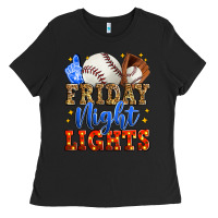 Black friday night lights baseball Ladies Tee - Zillion Design Studio