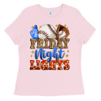 Bubblegum Pink friday night lights baseball Ladies Tee - Zillion Design Studio