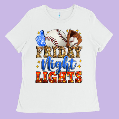 Friday Night Lights Baseball Ladies Tee Designed By Zillion Design Studio