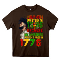 Chocolate Brown July 4th Juneteenth 1865 Heavy Core Tee - CowGirlArtShop
