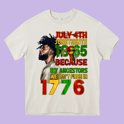 July 4th Juneteenth 1865 Heavy Core Tee Designed By Cowgirlartshop