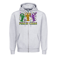 Heather Grey mardi gras crawfish Zipper Hoodie - LillyAllenDesigns