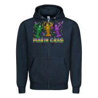 Navy mardi gras crawfish Zipper Hoodie - LillyAllenDesigns