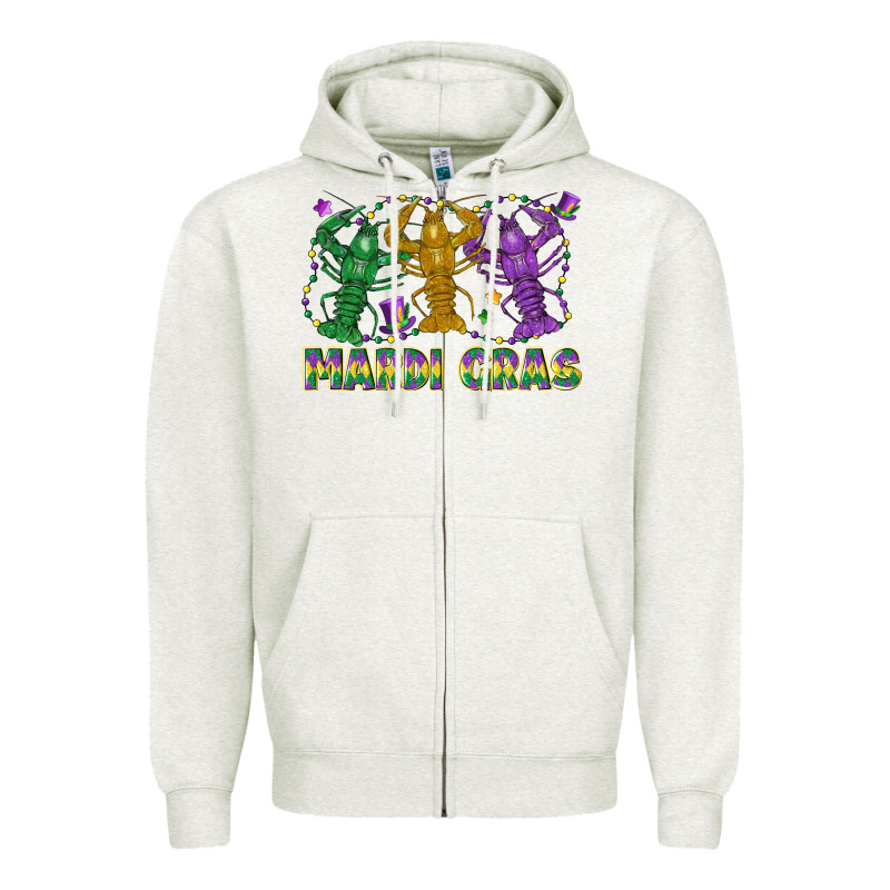 Mardi Gras Crawfish Zipper Hoodie by LillyAllenDesigns | Teevron