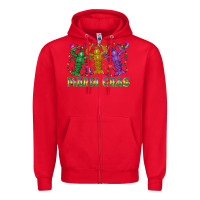 Red mardi gras crawfish Zipper Hoodie - LillyAllenDesigns