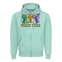 Seafoam mardi gras crawfish Zipper Hoodie - LillyAllenDesigns