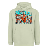 Matcha Basketball Mom Heavyweight Hoodie - NancyCooperArtShop